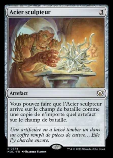 Acier sculpteur, carte Magic MOC 374 — extension March of the Machine Commander