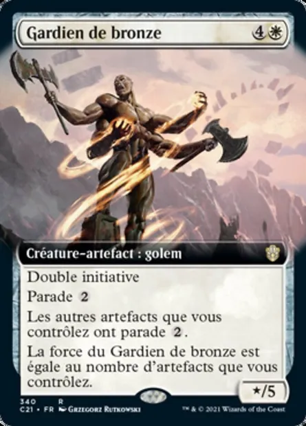 Gardien de bronze, carte Magic C21 340 — extension Commander 2021