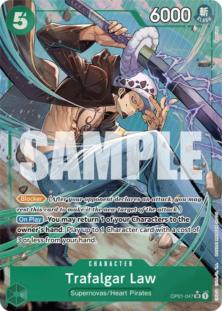 Trafalgar Law, carte One Piece OP01-047 — extension ROMANCE DAWN