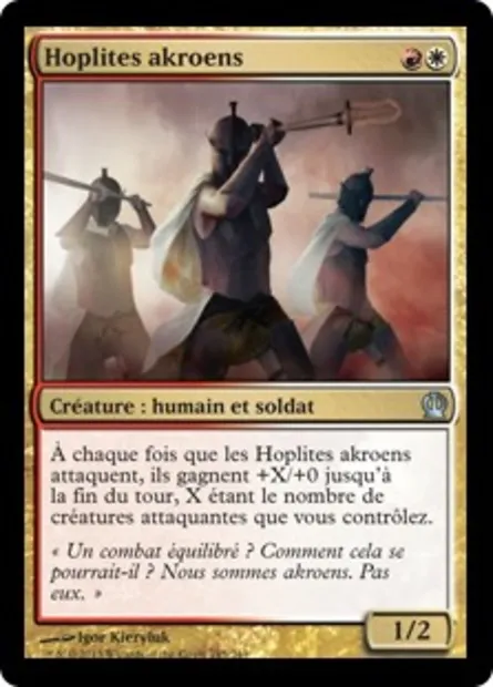 Hoplites akroens, carte Magic THS 185 — extension Theros
