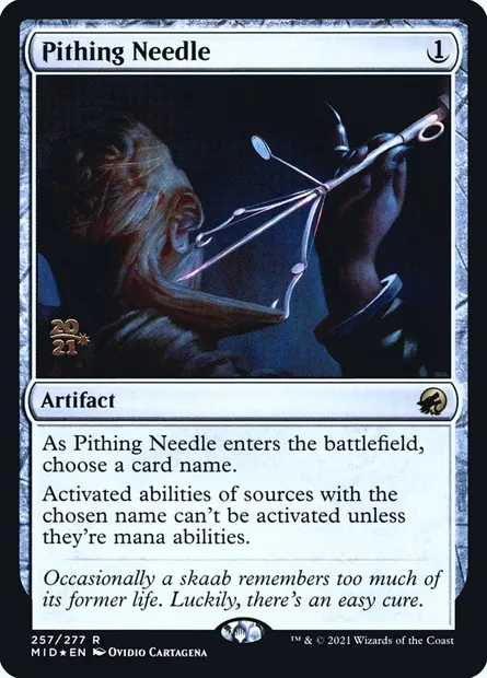 Pithing Needle, Magic card PMID 257s — Innistrad: Midnight Hunt Promos set