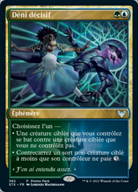 Déni décisif, carte Magic STX 382 — extension Strixhaven: l'Académie des Mages