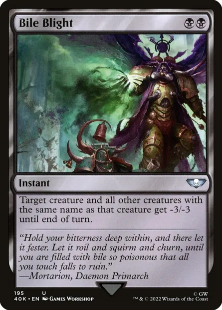Bile Blight, Magic card 40K 195 — Warhammer 40,000 Commander set