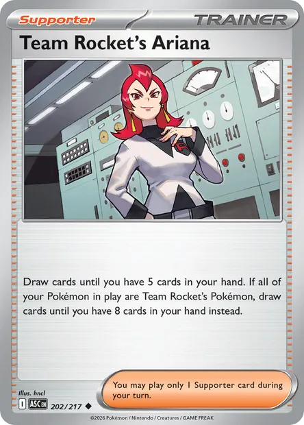 Team Rocket's Ariana, Pokémon card ASC 202 — Ascended Heroes set