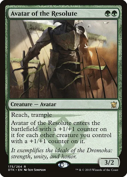 Avatar of the Resolute, Magic card DTK 175 — Dragons of Tarkir set