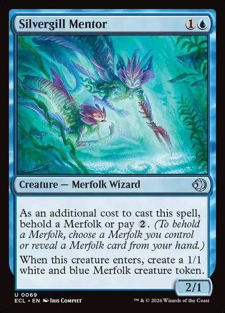 Silvergill Mentor, Magic card ECL 69 — Lorwyn Eclipsed set