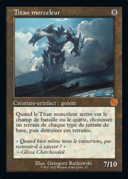 Titan morceleur, carte Magic BRR 57 — extension The Brothers' War Retro Artifacts