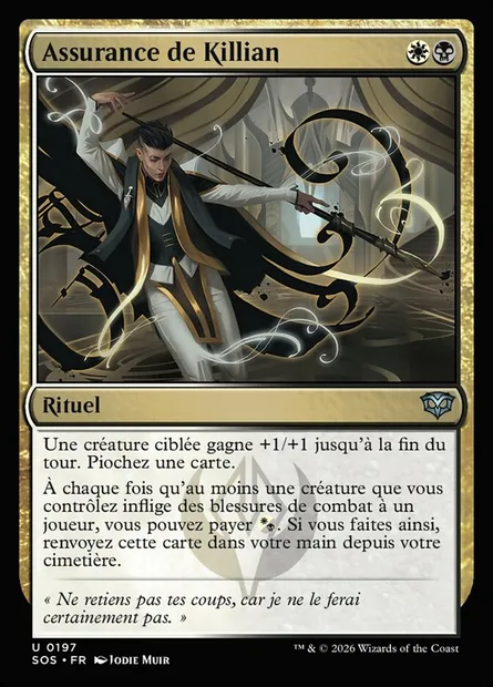 Assurance de Killian, carte Magic SOS 197 — extension Secrets of Strixhaven