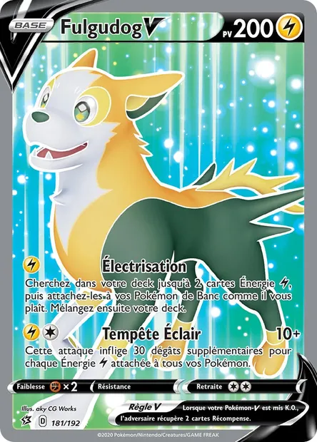 Fulgudog V, carte Pokémon RCL 181 — extension Clash des Rebelles