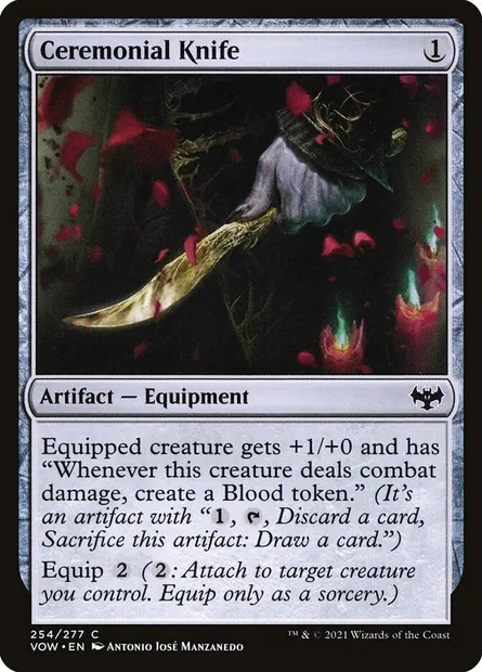 Ceremonial Knife, Magic card VOW 254 — Innistrad: Crimson Vow set