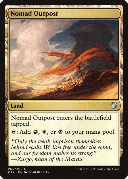 Nomad Outpost, Magic card C17 265 — Commander 2017 set
