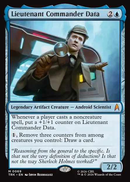 Lieutenant Commander Data, Magic card TRK 69 — Star Trek set