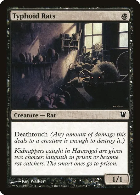 Typhoid Rats, Magic card ISD 120 — Innistrad set
