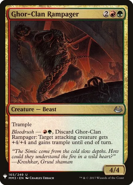 Ghor-Clan Rampager, Magic card PLST MM3-165 — The List set