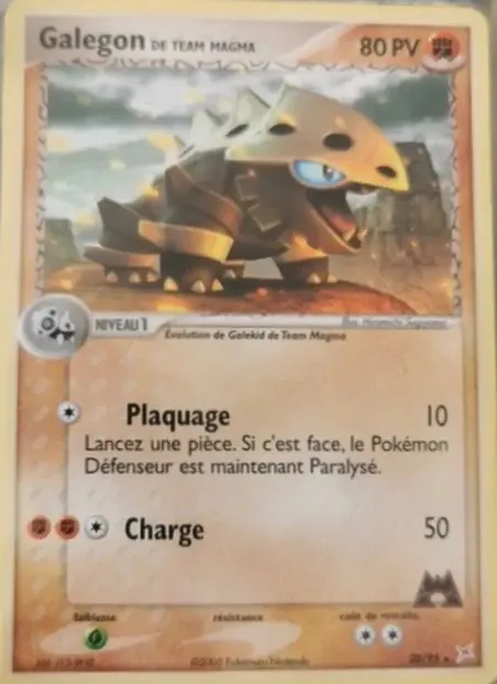Galegon de Team Magma, carte Pokémon MA 20 — extension EX Team Magma vs Team Aqua