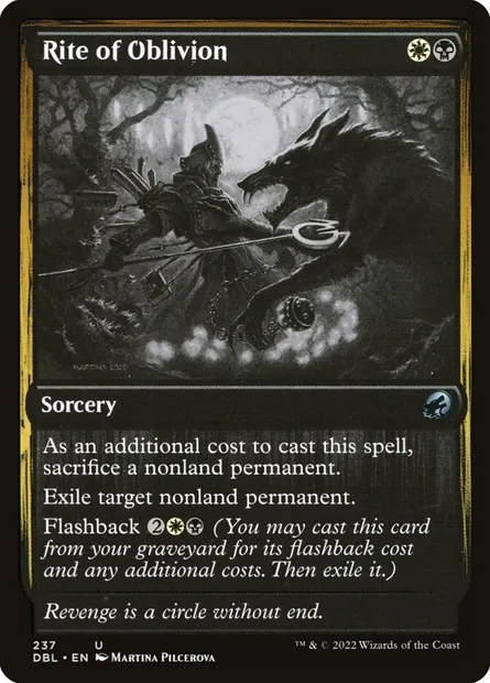 Rite of Oblivion, Magic card DBL 237 — Innistrad: Double Feature set