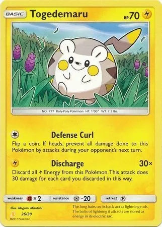 Togedemaru, Pokémon card TK10A 026 — Sun & Moon Trainer Kit: Lycanroc & Alolan Raichu (Alolan Raichu) set