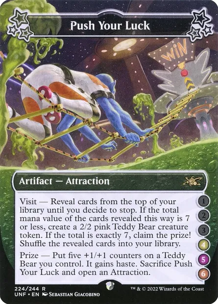 Push Your Luck, carte Magic UNF 224b — extension Unfinity
