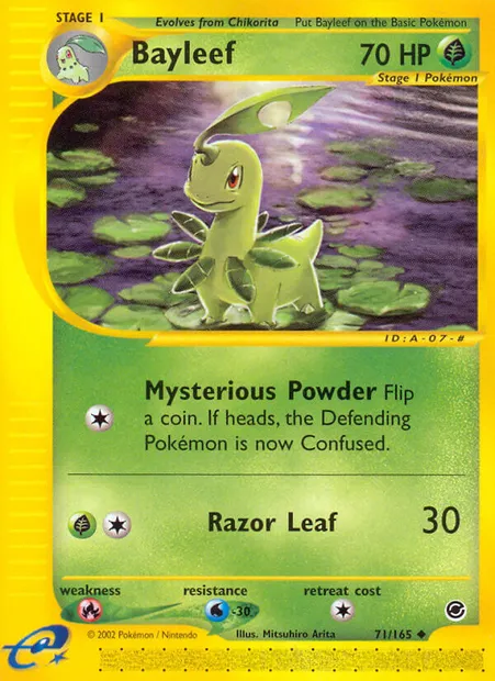 Bayleef, Pokémon card EX 71 — Expedition Base Set set
