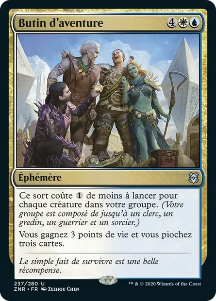 Butin d'aventure, carte Magic ZNR 237 — extension Renaissance de Zendikar