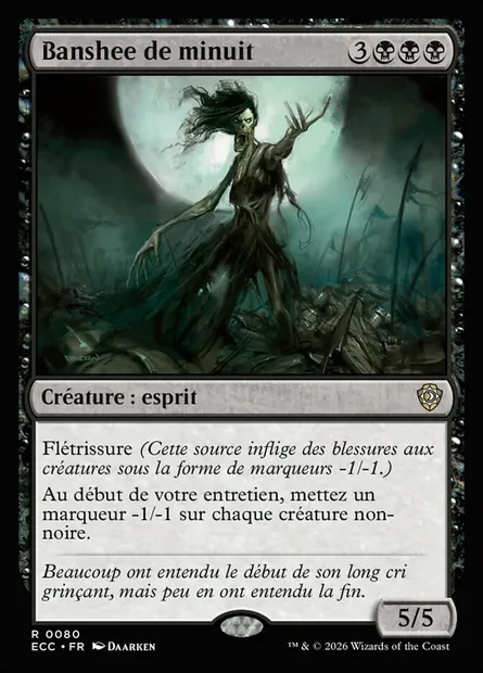 Banshee de minuit, carte Magic ECC 80 — extension Lorwyn Eclipsed Commander
