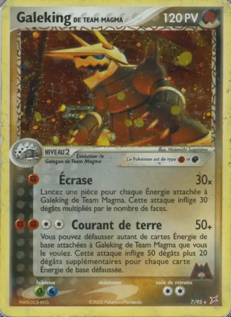 Galeking de Team Magma, carte Pokémon MA 7 — extension EX Team Magma vs Team Aqua