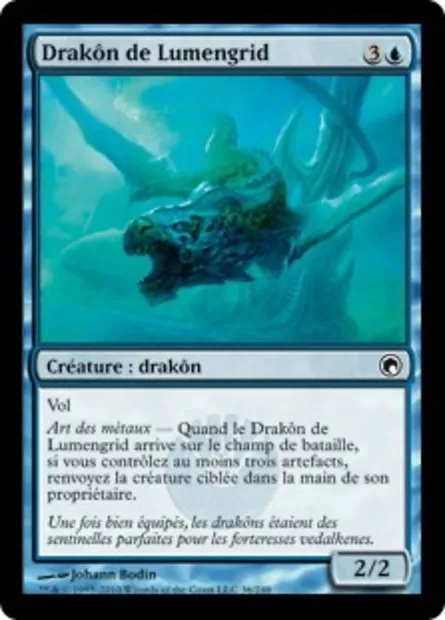 Drakôn de Lumengrid, carte Magic SOM 36 — extension Cicatrices de Mirrodin