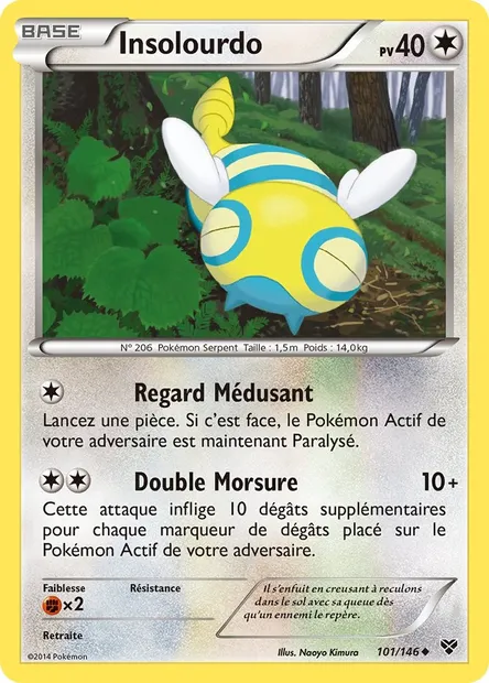 Insolourdo, carte Pokémon XY 101 — extension XY