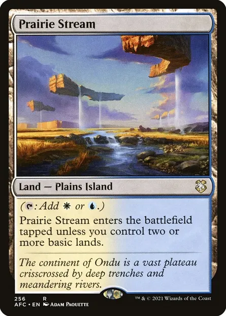Prairie Stream, Magic card AFC 256 — Forgotten Realms Commander set