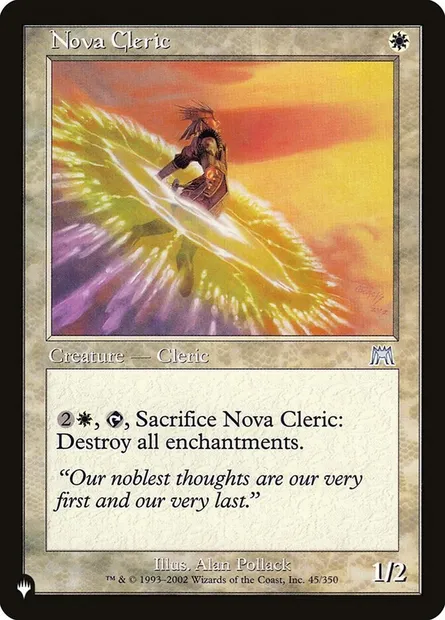 Nova Cleric, Magic card PLST ONS-45 — The List set