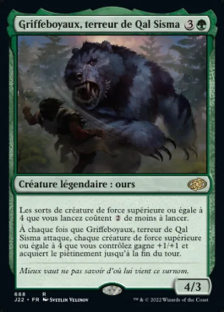 Griffeboyaux, terreur de Qal Sisma, carte Magic J22 668 — extension Jumpstart 2022