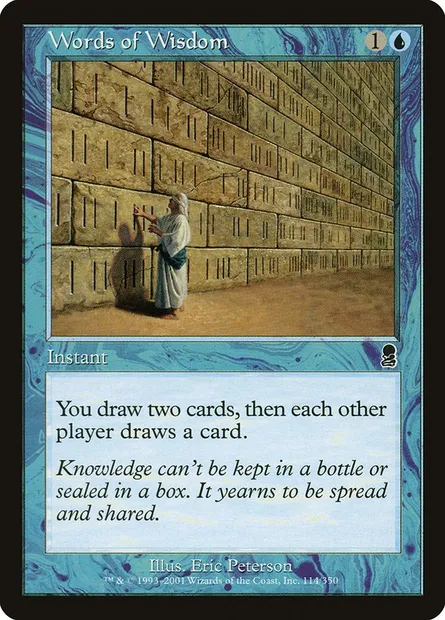 Words of Wisdom, Magic card ODY 114 — Odyssey set