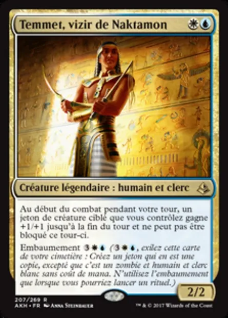 Temmet, vizir de Naktamon, carte Magic AKH 207 — extension Amonkhet