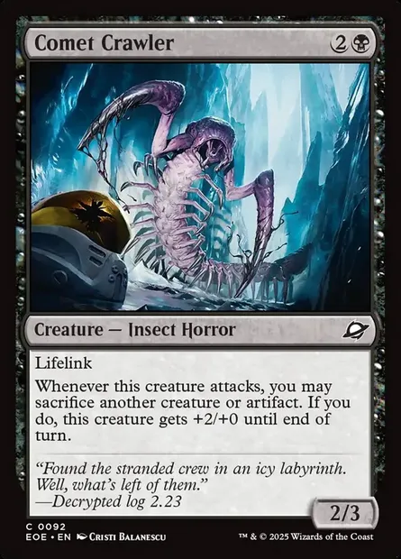 Comet Crawler, Magic card EOE 92 — Edge of Eternities set