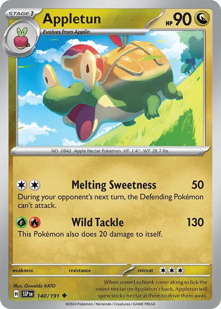 Appletun, Pokémon card SSP 140 — Surging Sparks set