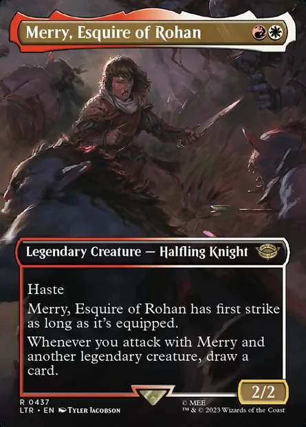 Merry, Esquire of Rohan, Magic card LTR 437 — The Lord of the Rings: Tales of Middle-earth set