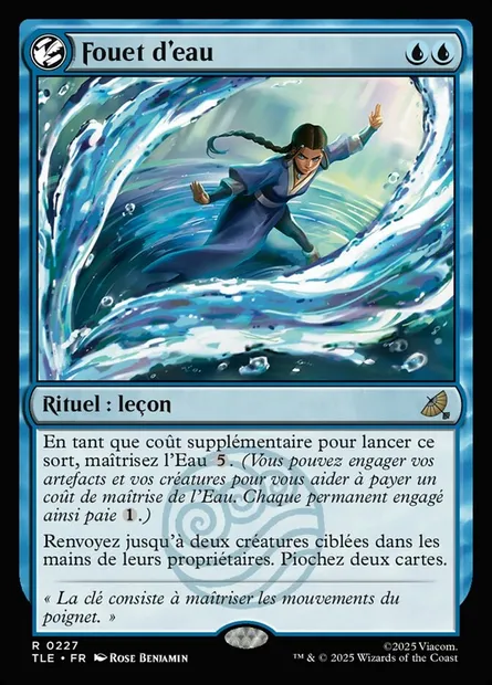 Fouet d'eau, carte Magic TLE 227 — extension Avatar: The Last Airbender Eternal