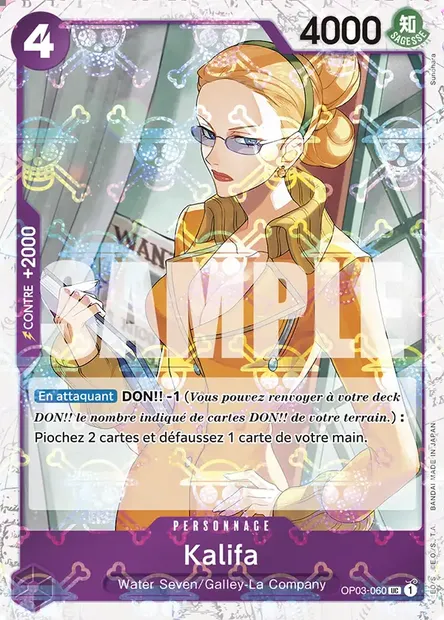 Kalifa, carte One Piece OP03-060 — extension PILLARS OF STRENGTH