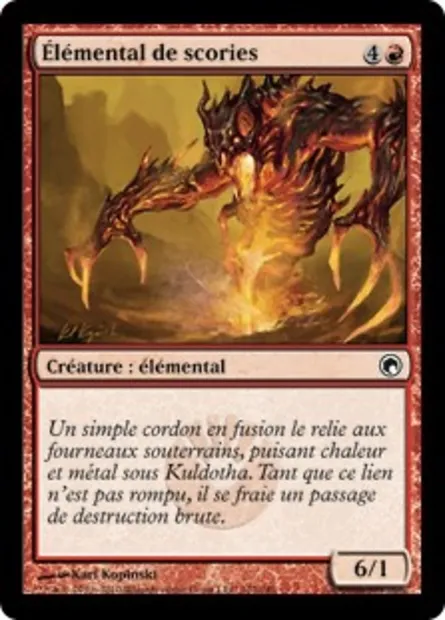 Élémental de scories, carte Magic SOM 102 — extension Cicatrices de Mirrodin