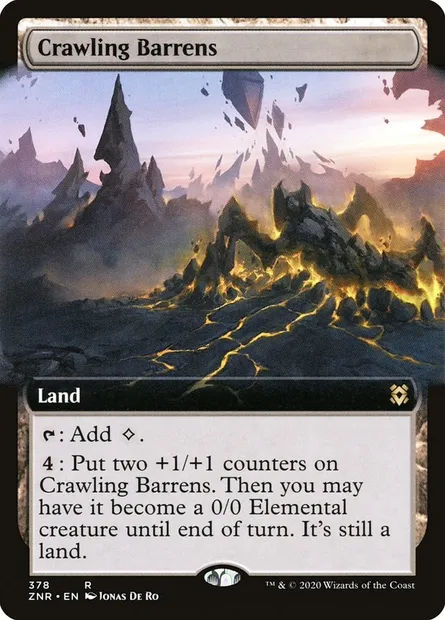 Crawling Barrens, Magic card ZNR 378 — Zendikar Rising set