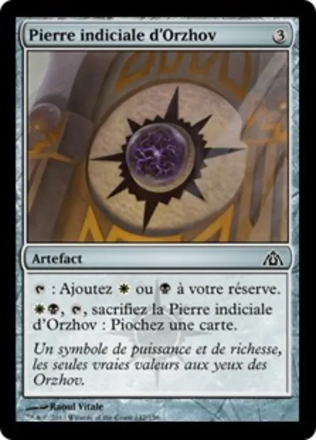 Pierre indiciale d'Orzhov, carte Magic DGM 142 — extension Le labyrinthe du dragon