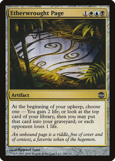 Etherwrought Page, Magic card ARB 108 — Alara Reborn set