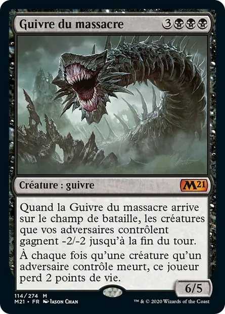 Guivre du massacre, carte Magic M21 114 — extension Core Set 2021