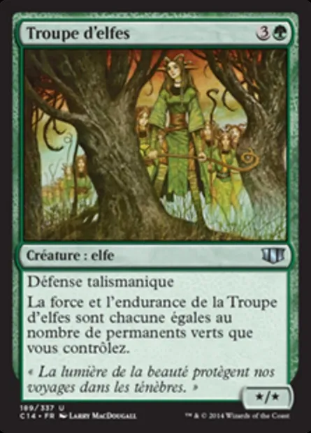 Troupe d'elfes, carte Magic C14 189 — extension Commander 2014