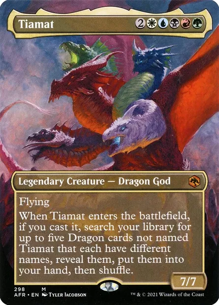 Tiamat, Magic card AFR 298 — Adventures in the Forgotten Realms set