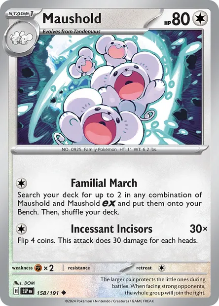 Maushold, Pokémon card SSP 158 — Surging Sparks set