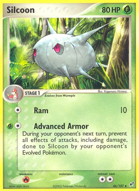 Silcoon, Pokémon card DX 46 — Deoxys set