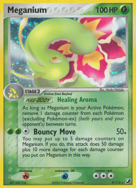 Meganium, Pokémon card UF 9 — Unseen Forces set