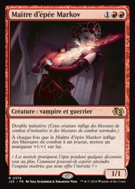 Maître d'épée Markov, carte Magic J25 574 — extension Foundations Jumpstart