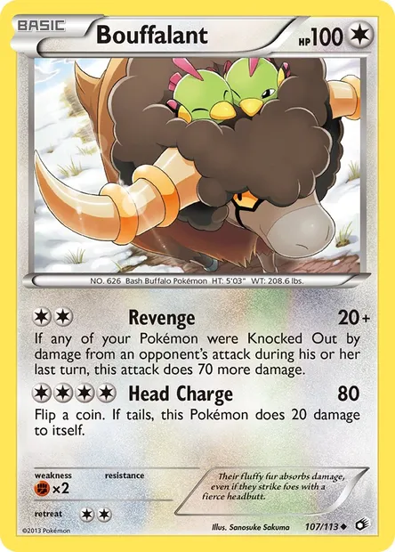 Bouffalant, Pokémon card LTR 107 — Legendary Treasures set